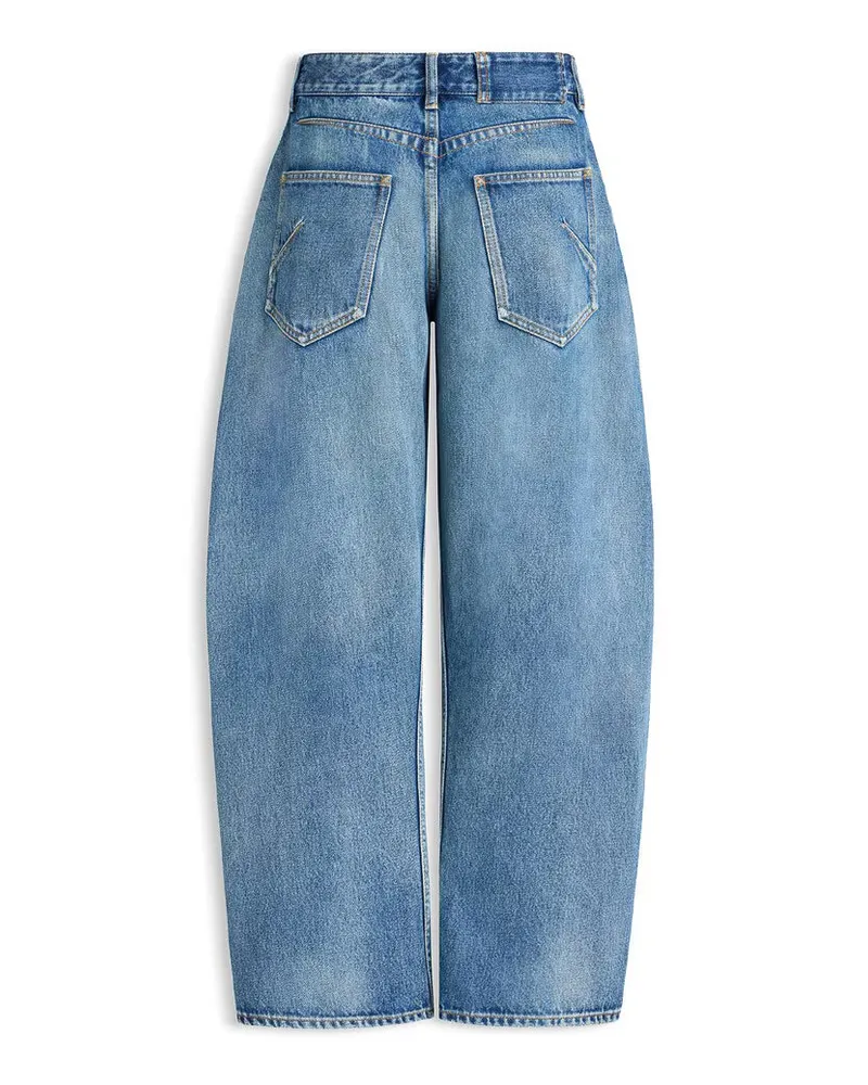 Alaïa Women's Jean Rodeo En Denim Vintage Bleu Blue Blue