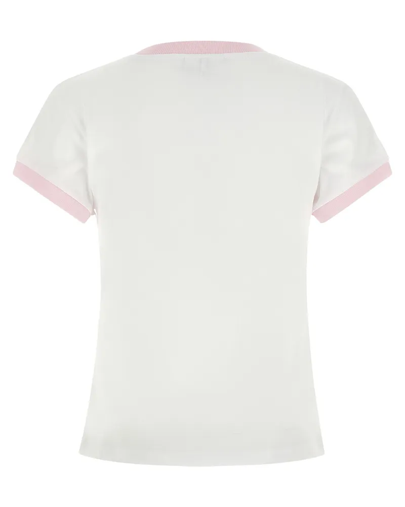 Ganni Fairy-Print Cotton T-shirt — Cream Cream