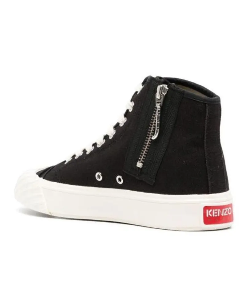 Kenzo Women's school Boke Flower Hi-Top Sneakers Black Shoes Black