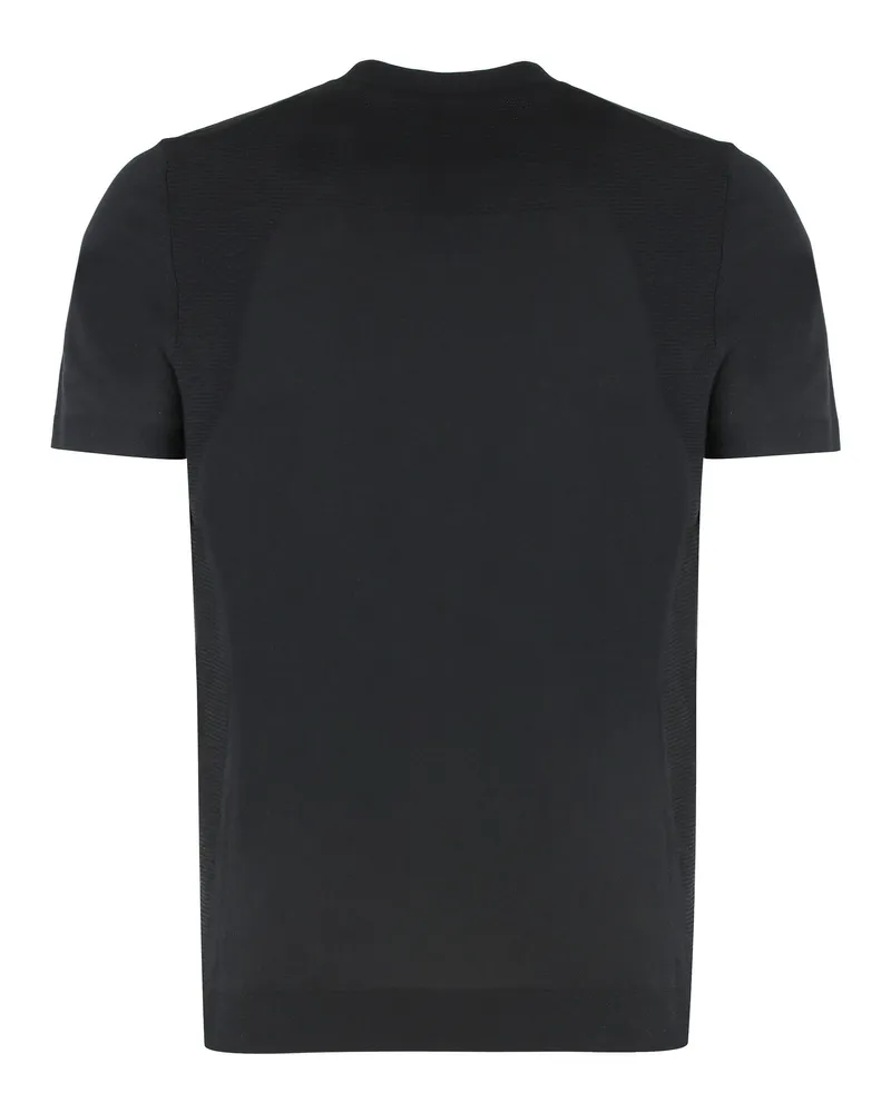 HUGO BOSS Men Crew Neck T-Shirt Cotton Blend Black T-Shirts And Polos Black
