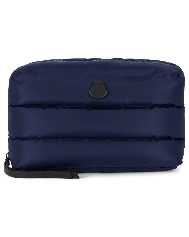 Moncler Men's Padded Beauty Case Caradoc Blue Polyamide Wash Bags Navy