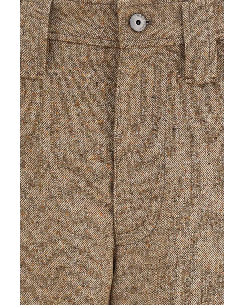 Brunello Cucinelli Merino Wool Blend Trousers — Olive Olive