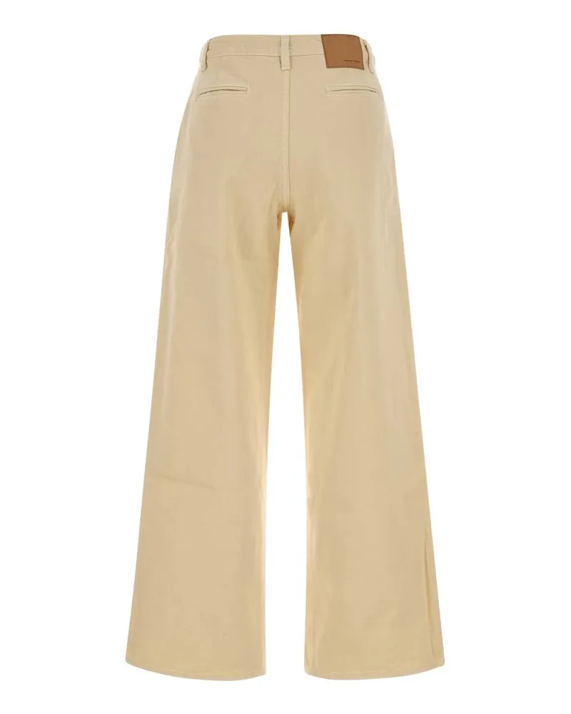 Magda Butrym Women's Sand Denim Jeans Beige Exterior: Cotton Beige