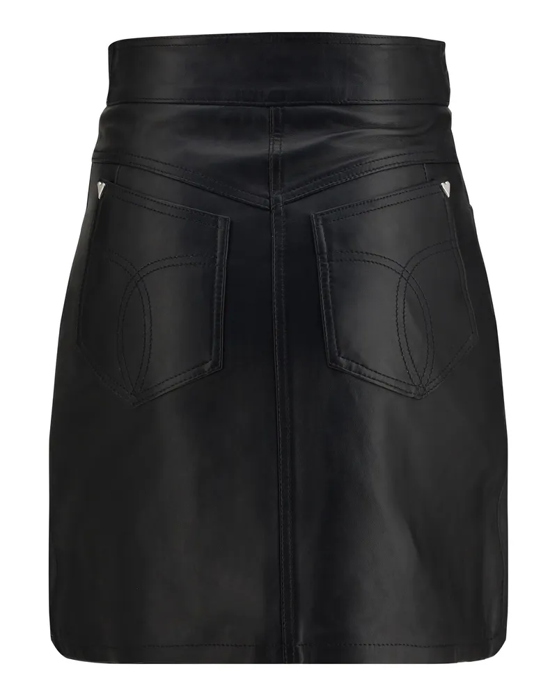 Fiorucci Leather Mini Skirt — Black Black