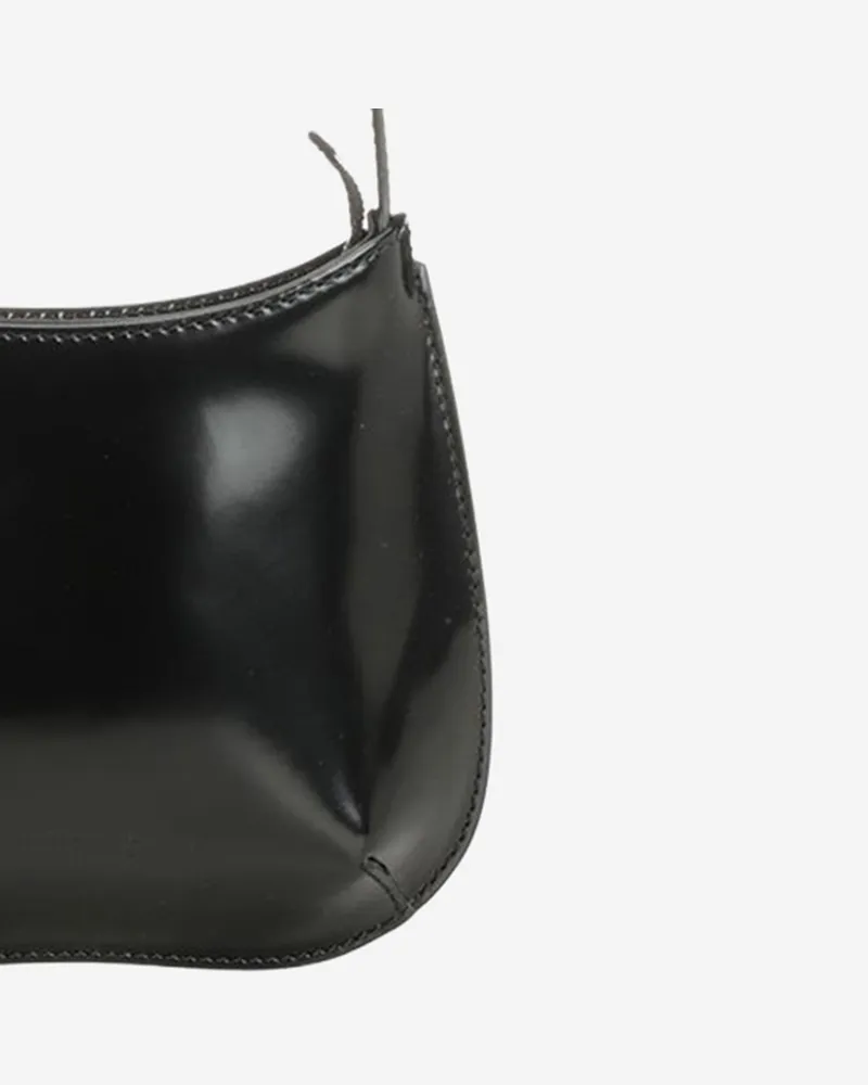 Jacquemus Women's Le Petit Bisou Shoulder Bag Black Leather Black