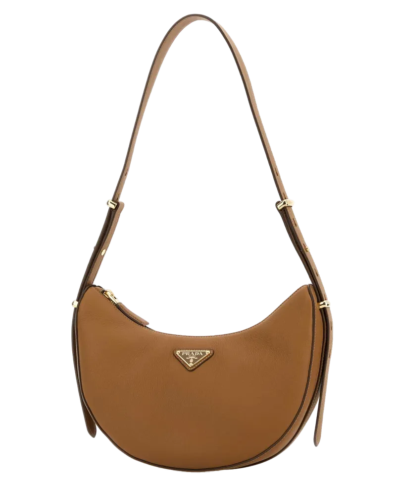 Prada Women's Camel Leather Shoulder Bag Caramel 0 Borse A Mano Brown