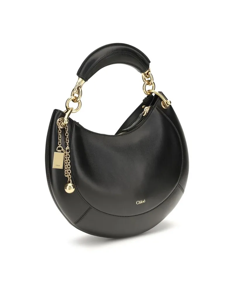 Chloé Women's Black Calf Leather Bos Taurus Shoulder Bag Black