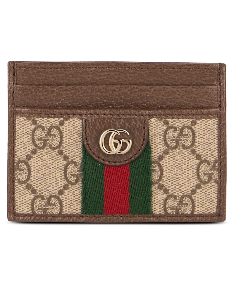 Gucci Women's Cardholder Ophidia Gg Supreme Beige Polyurethane Wallets & Purses Beige