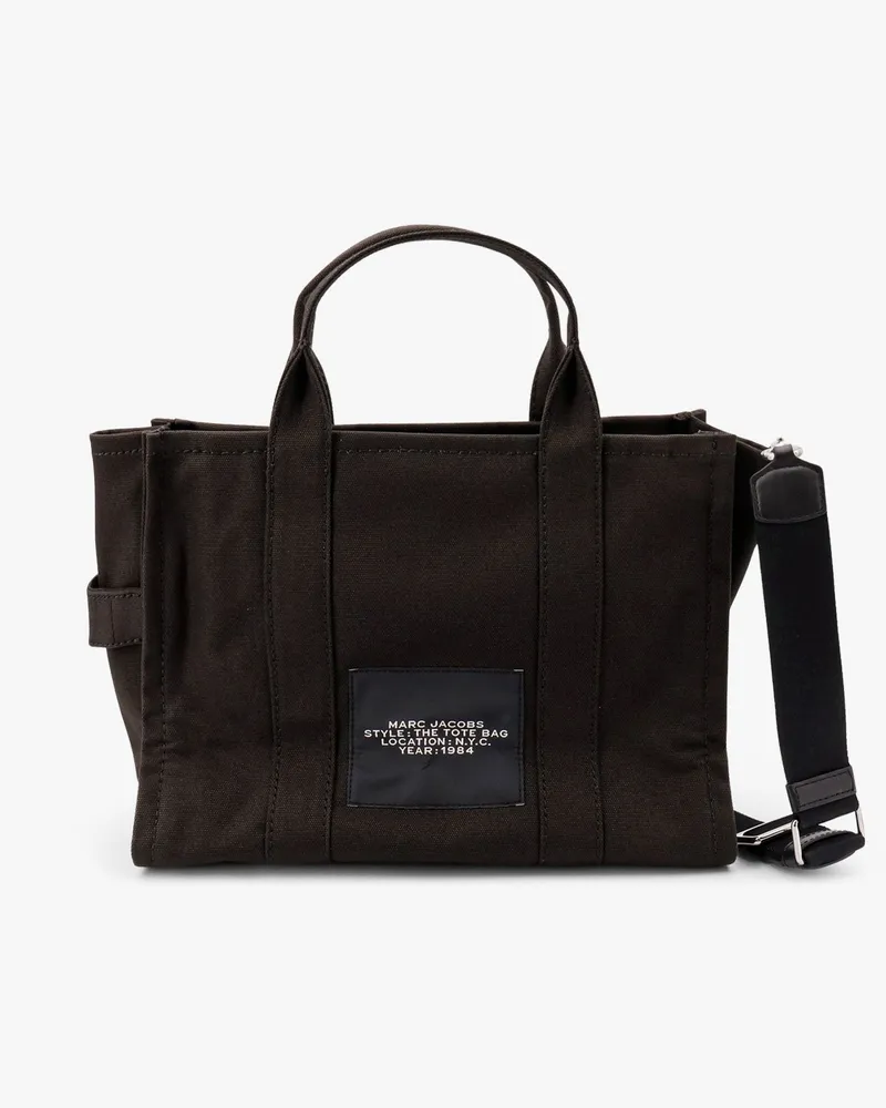 Marc Jacobs Women's Tote Crossbody Bag Canvas Black Cotton Shoulder Black