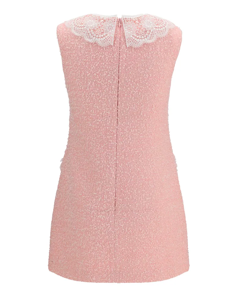 Self-Portrait Women's Dress Bouclé Mini Pink Polyester Pink