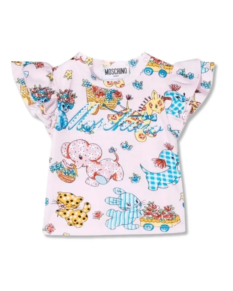 Moschino Short-Sleeve T-Shirt — Pink Pink