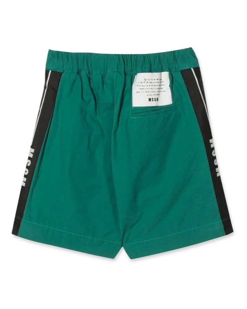 MSGM Cotton Bermuda Shorts — Green Green