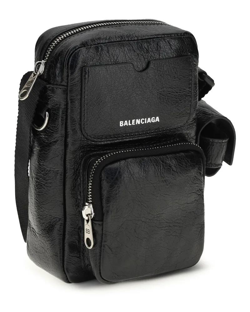 Balenciaga Men's Superbusy Vertical Shoulder Bag Black Black