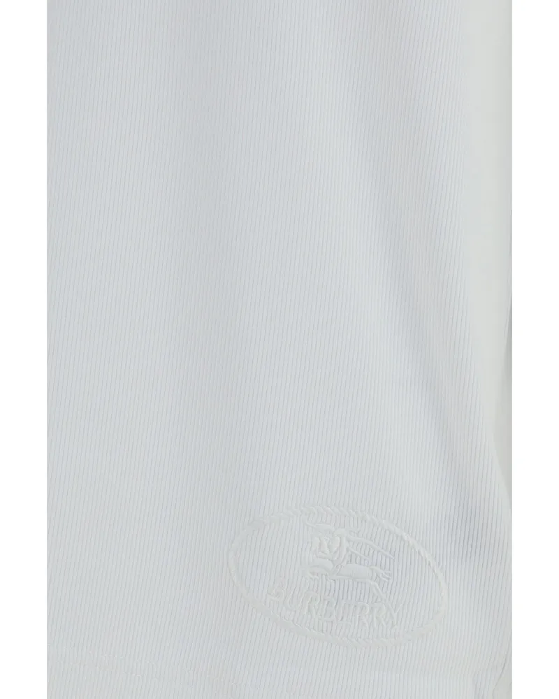 Burberry Men's Long-Sleeve Cotton Top Chalk T-Shirts And Polos White