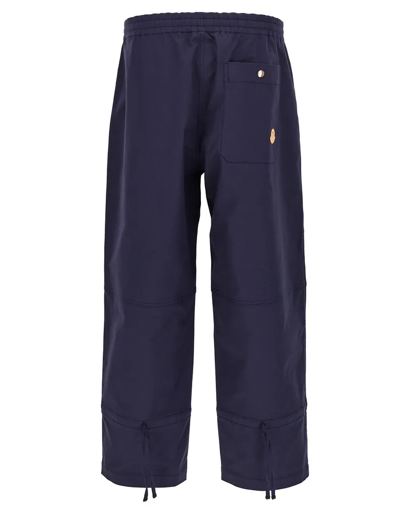 Moncler Men's Blue Cotton Casual Pants Navy