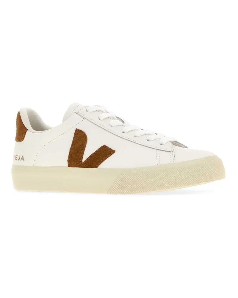 VEJA Women's White Leather Campo Sneakers Whitecognac White