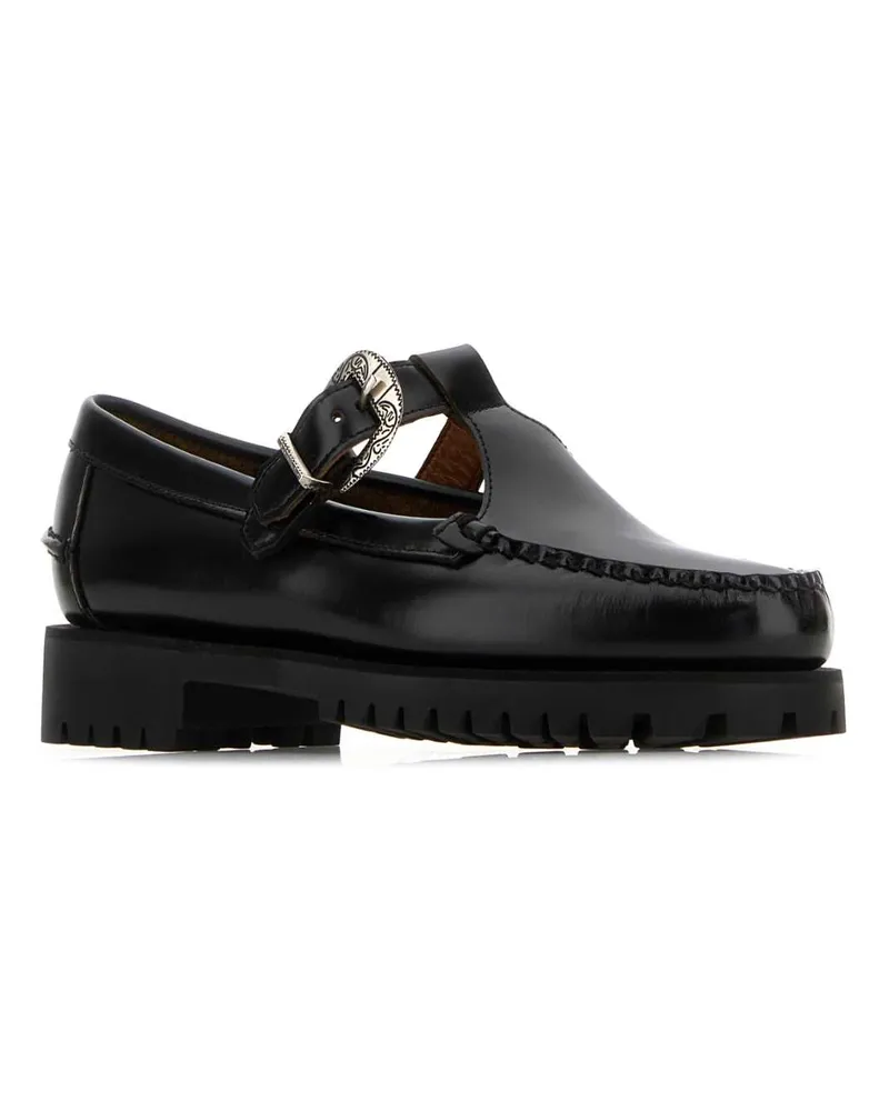 Sebago Women's Black Leather Aurora Loafers Mocassini Black