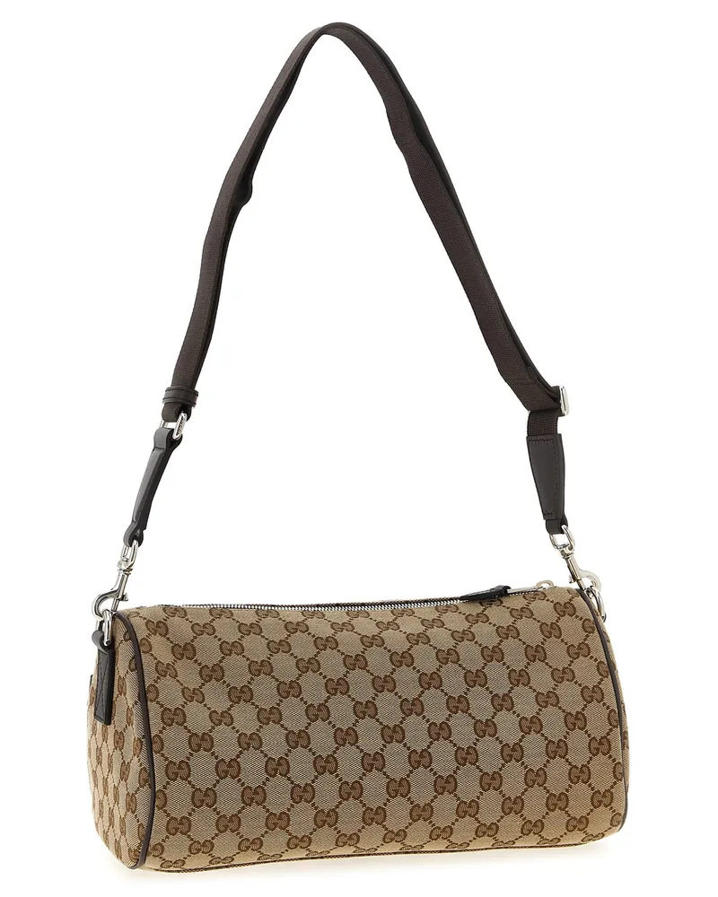 Gucci GG Fabric Shoulder Bag — Beige Beige