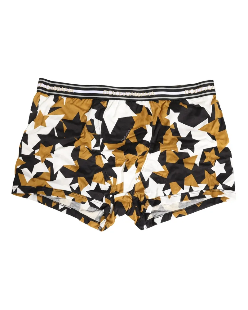 Dolce & Gabbana Men's Multicolor Stars Print Regular Boxer Underwear Cotton Clothing Multicolor