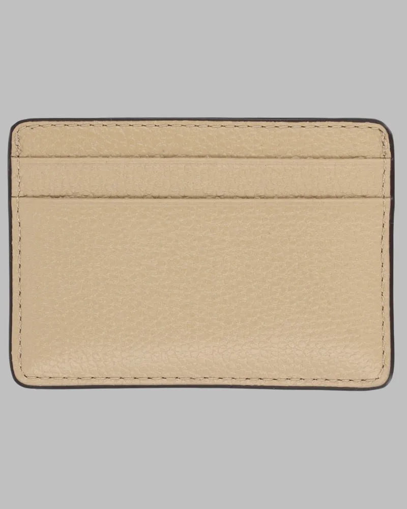 Michael Kors Leather Card Case — Beige Beige