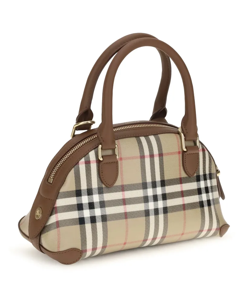 Burberry Women's Handbag Mini Primrose Top Handle Bag Archive Beige Canvas Handbags Hand Beige
