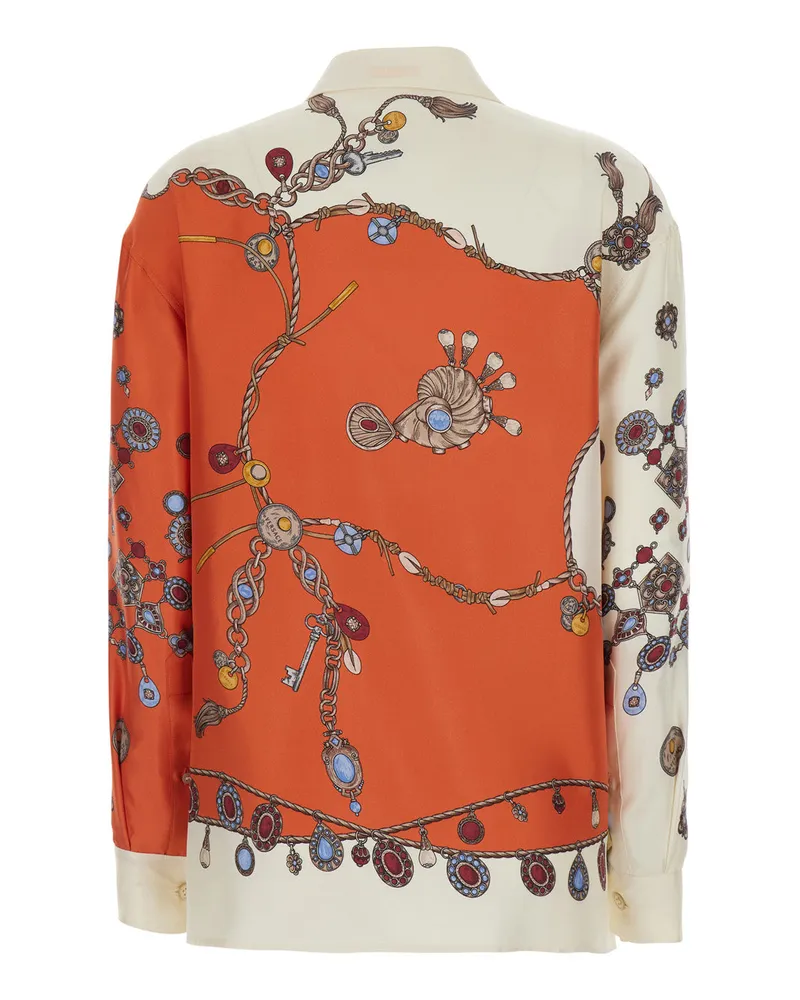 Versace Women's Shirt Multicolour Silk Blouses Multicolor