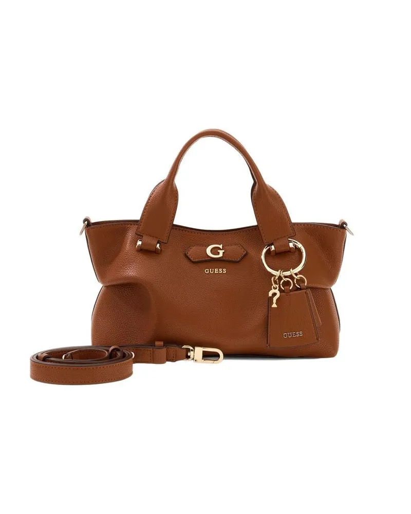 Guess Women's Satchel Bag Cognac Polyurethane - Satchel-Bags Brown