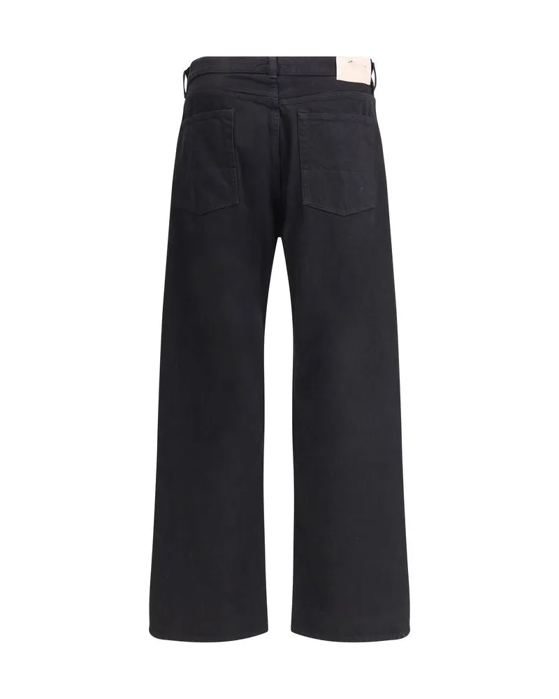 Our Legacy Men's Black Cotton Straight-Leg Jeans Clothing Black