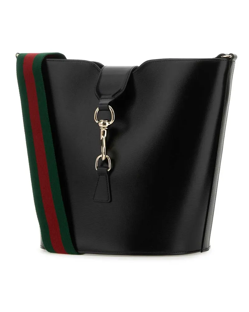 Gucci Women's Black Leather Small Bucket Bag Blackvrv Borse A Secchiello Black