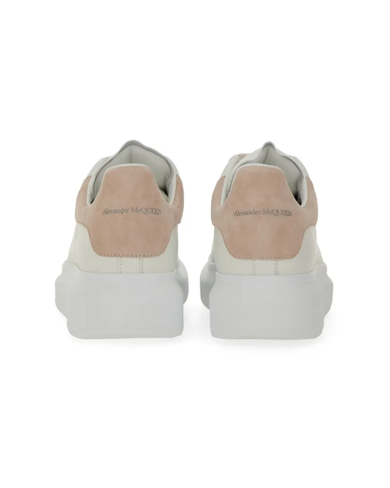Alexander McQueen Oversized Calf Leather Sneaker — White White