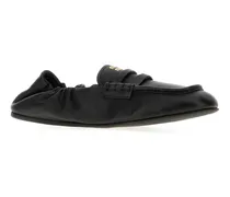 Women's Nappa Leather Ruched Loafer Black Lambleather