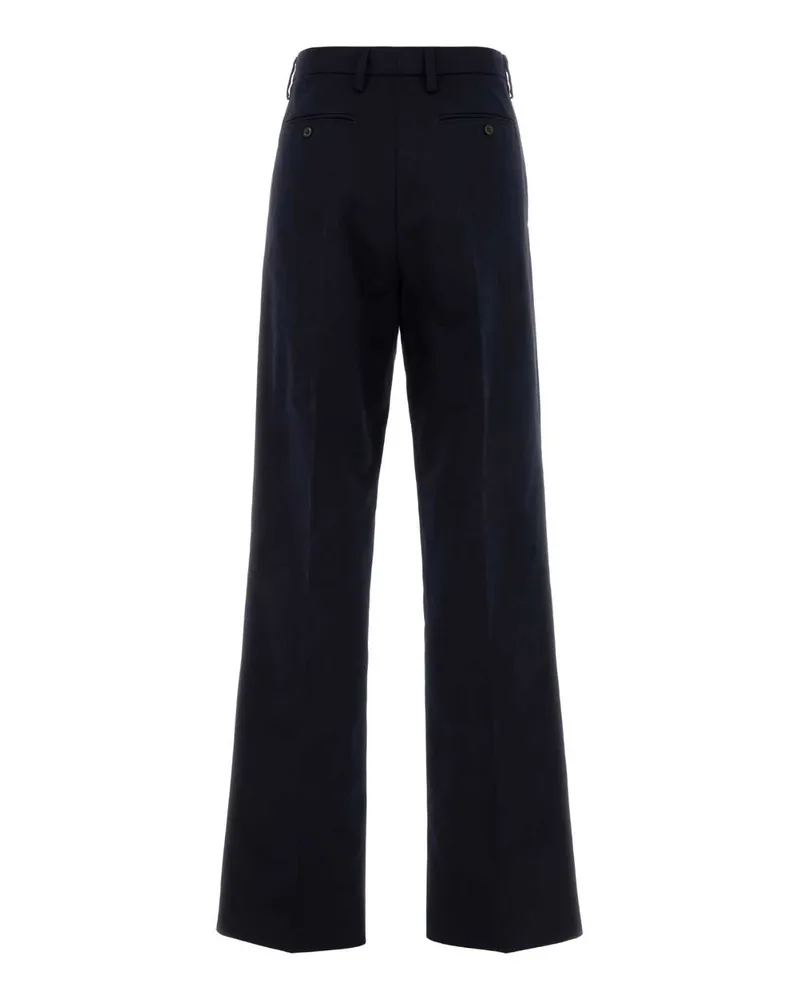 Prada Women's Trousers Navy Cotton Navy
