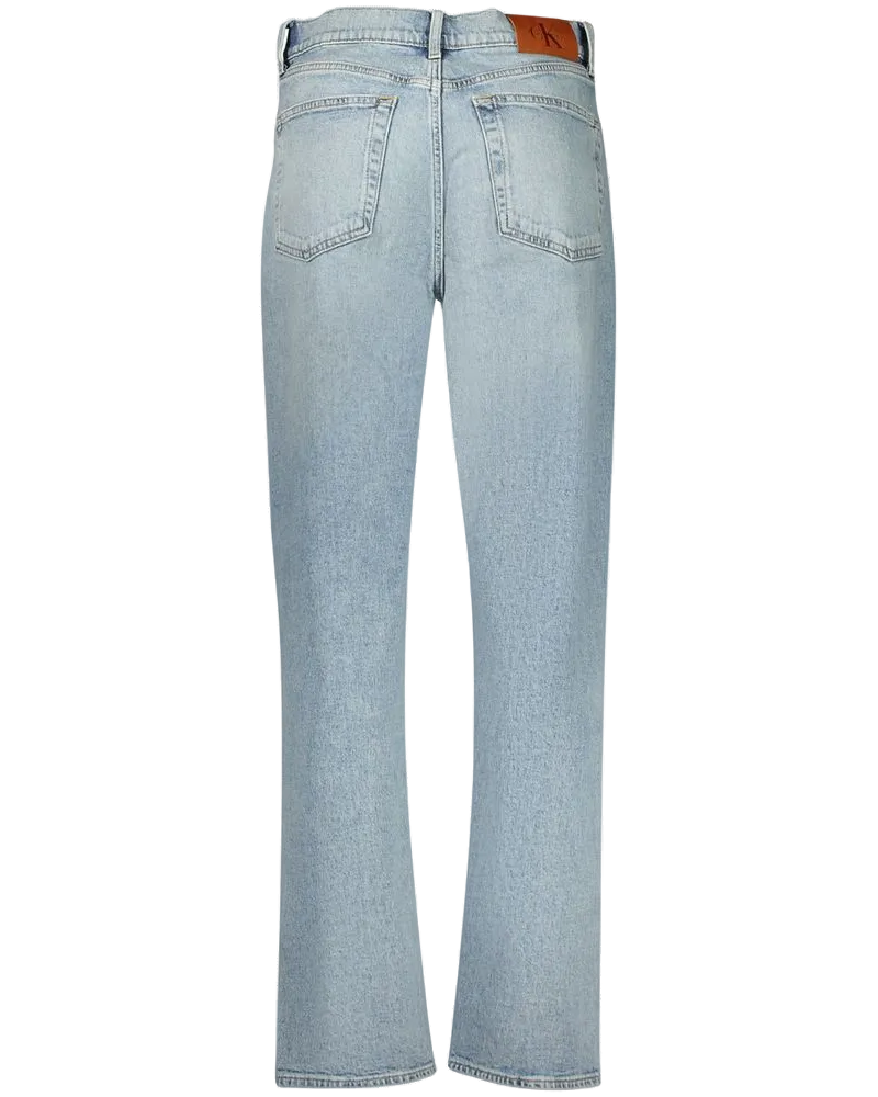 Calvin Klein High-Rise Cotton Jeans — Blue Blue