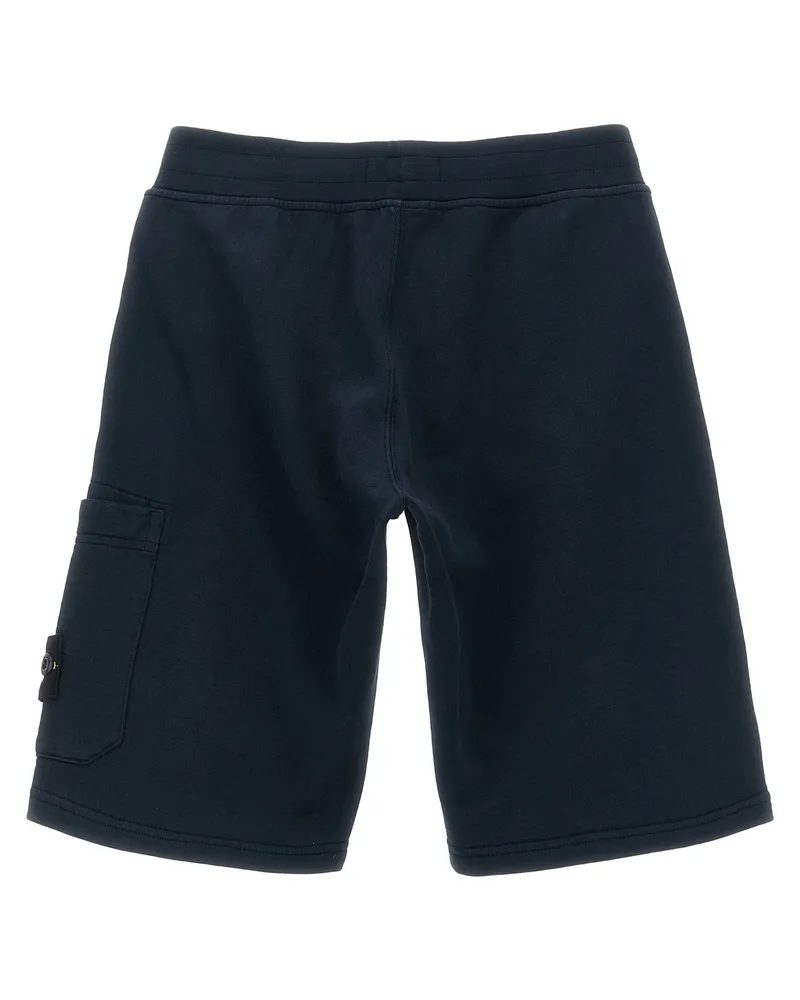 Stone Island Cargo Brushed Cotton Bermuda Shorts — Navy Navy