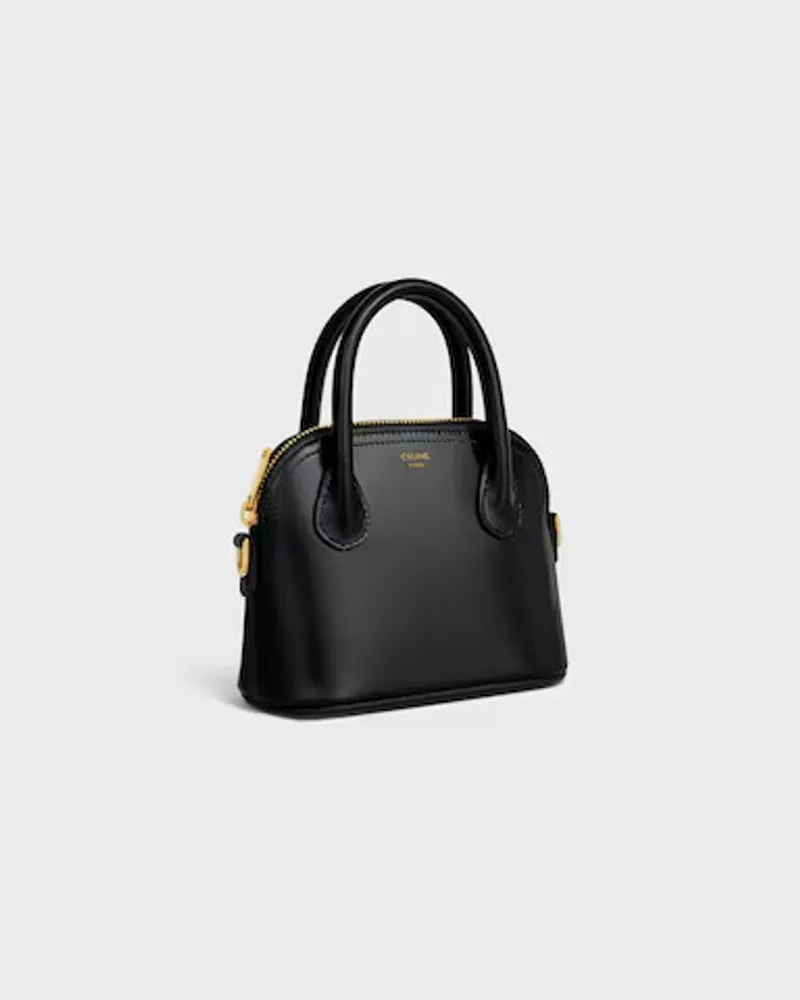 Celine Cel Top Handle Bag — Black Black
