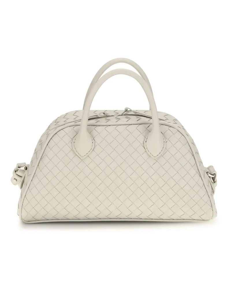 Bottega Veneta Intrecciato Calfskin Leather Shoulder Bag — Gray Gray