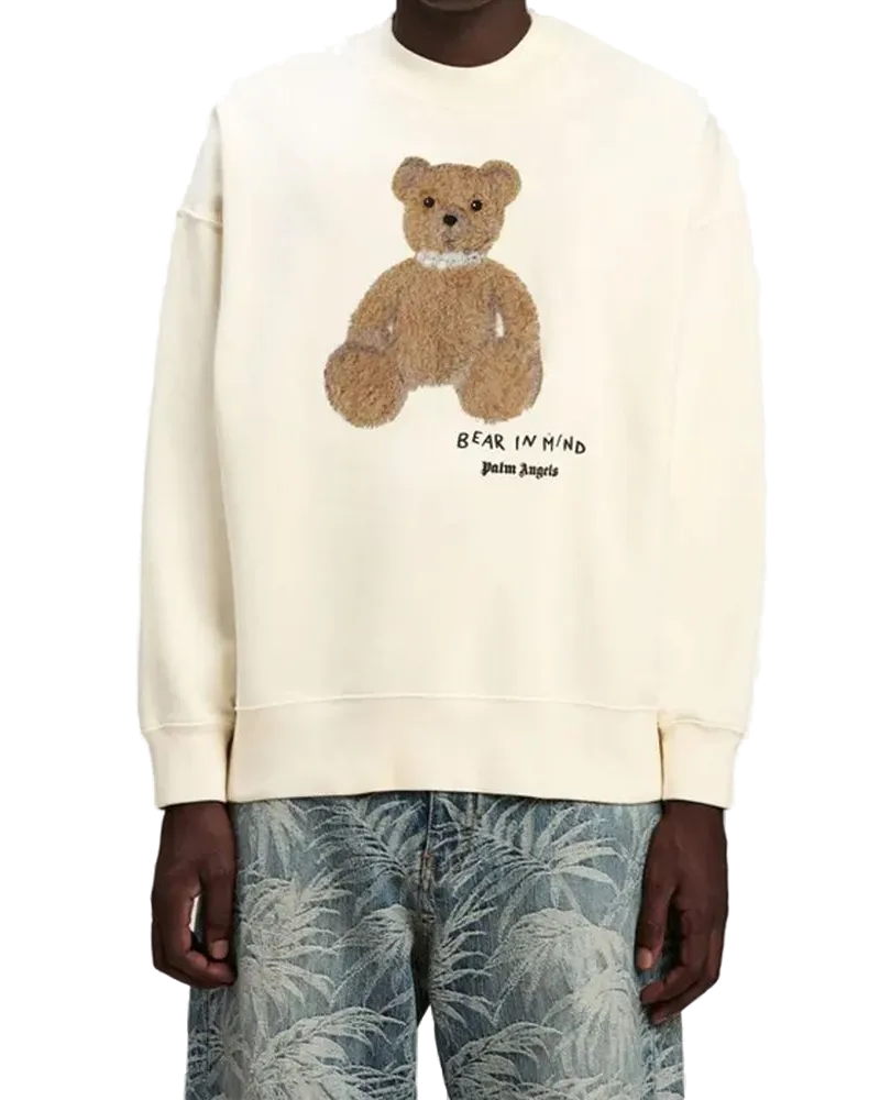 Palm Angels Men's White Cotton Sweatshirt Clothing White