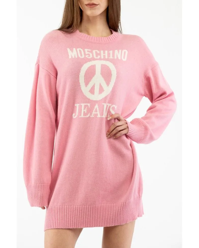 Moschino Women Multicolor Polyamide Casual Dress Pink