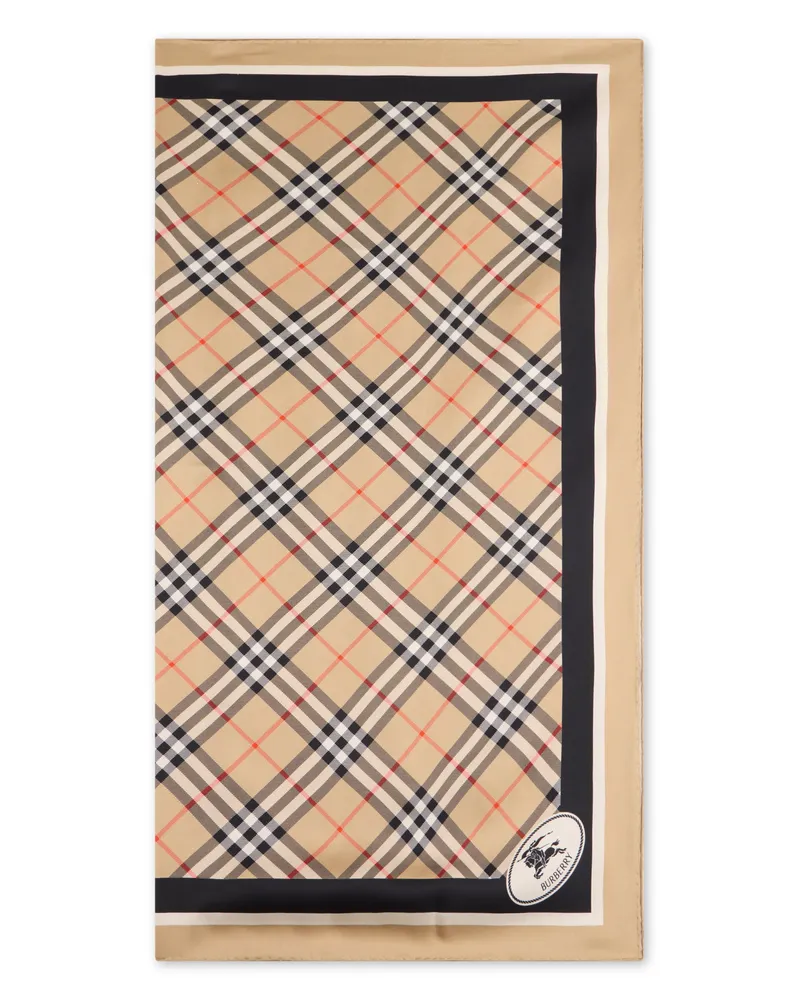 Burberry Women's Silk Scarf Sand Scarfs Beige