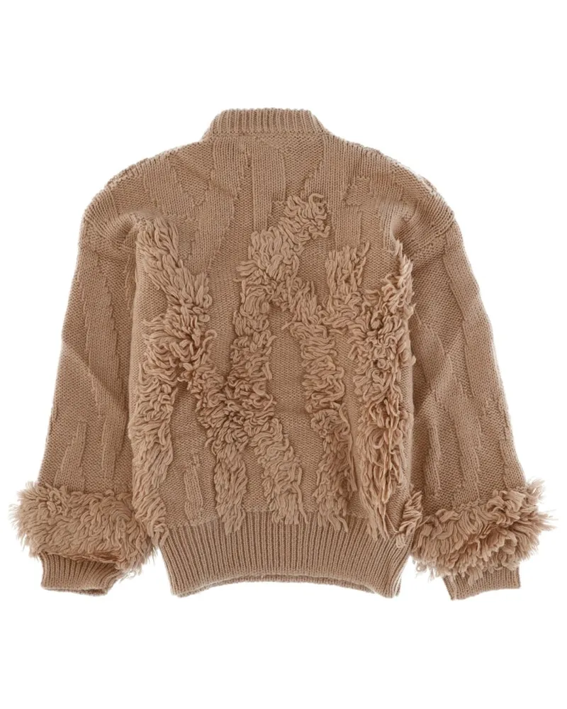 Circus Hotel Wool Blend Wide Fit Sweater — Beige Beige