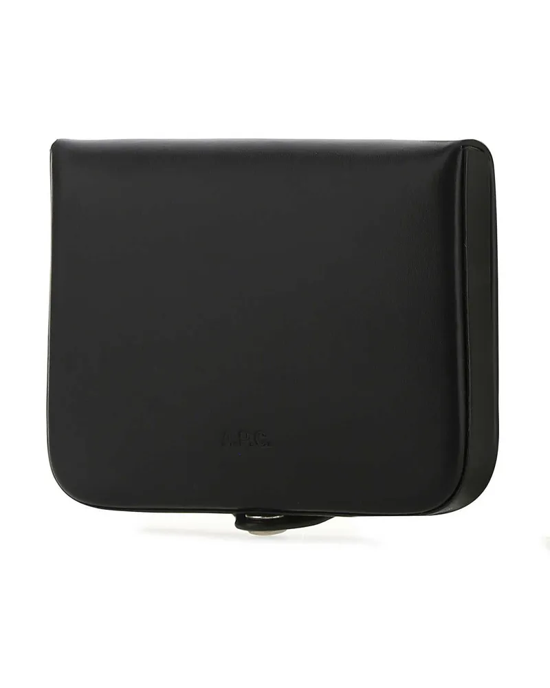 A.P.C. Lzz Exterior: Leather Portafogli Wallet Black