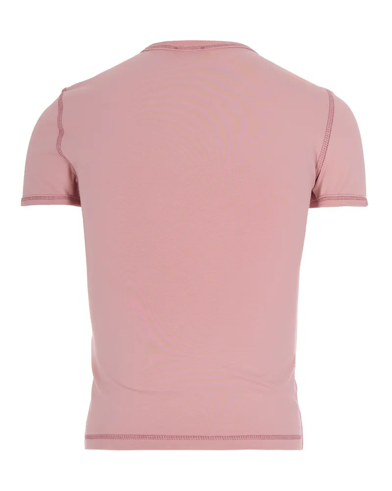 Diesel Women's T-Shirt Slim-Fit Rose Cotton T-Shirts & Jerseys Pink