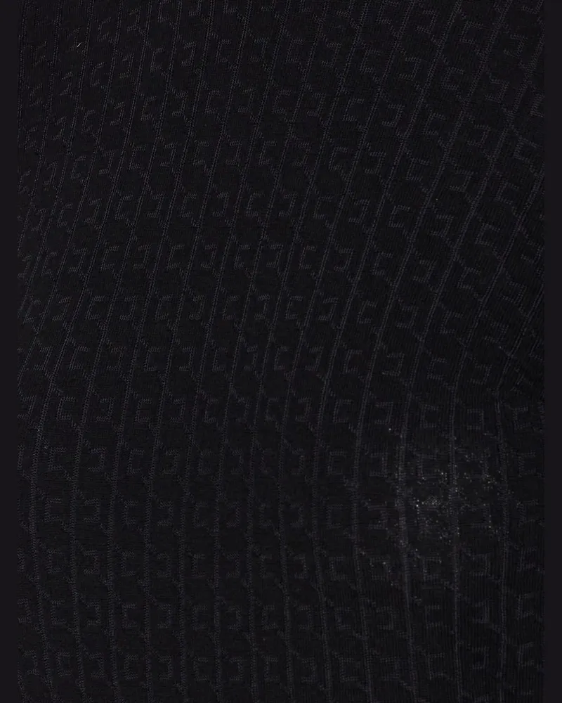 Elisabetta Franchi Ribbed Wool Blend Sweater — Black Black
