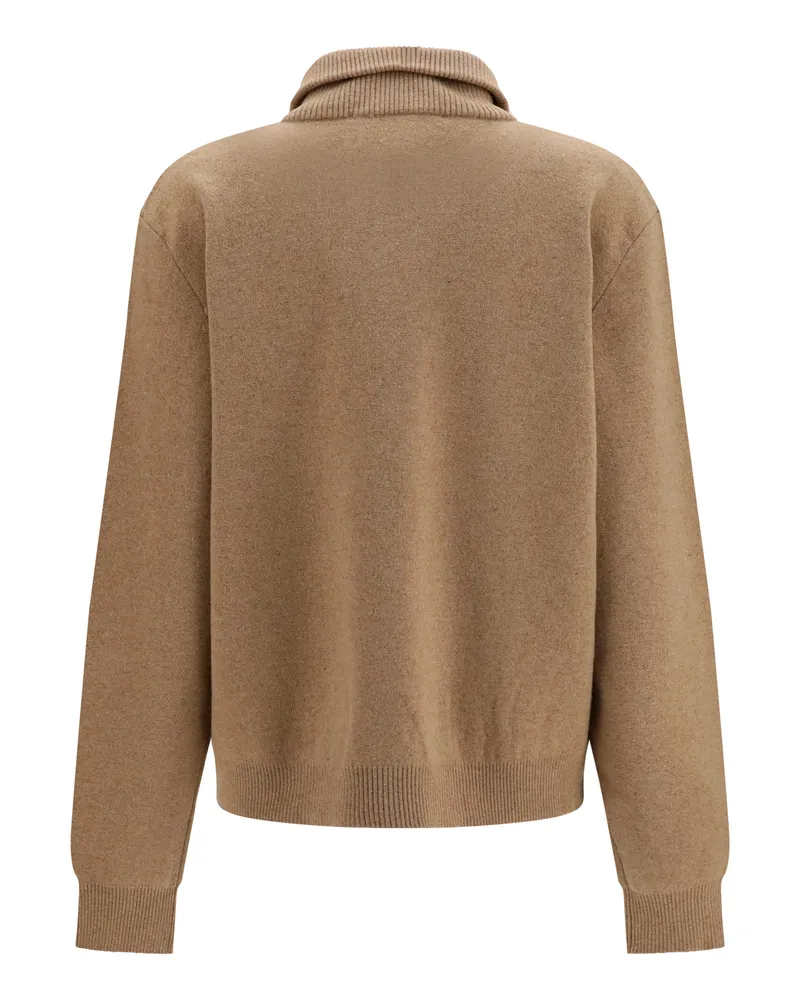 Róhe Women's Polo Sweater Wool And Cashmere Camel (ovis Aries) Tops Camel