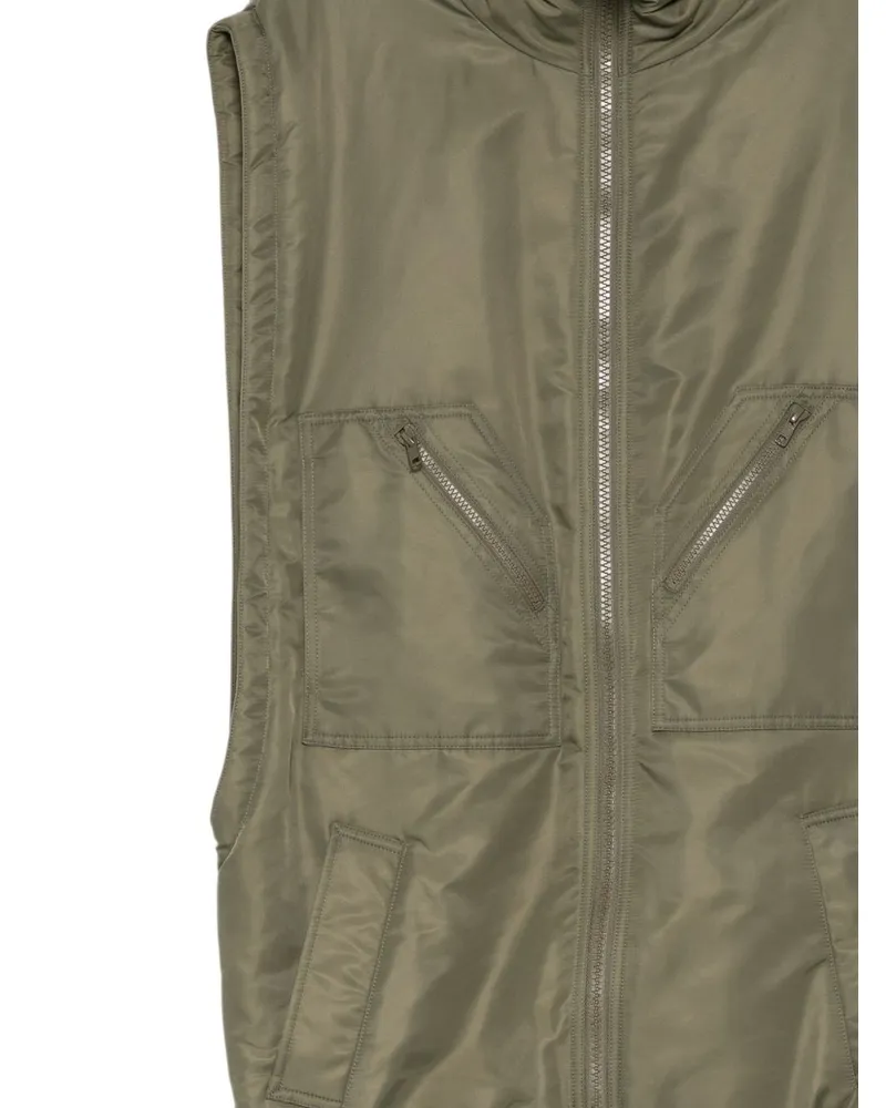 Maison Margiela Oversized Down Vest — Khaki Khaki