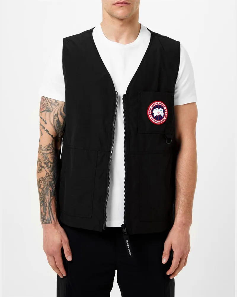 Canada Goose Men Canmore Logo Vest Black Clothing > Coats & Jackets Black