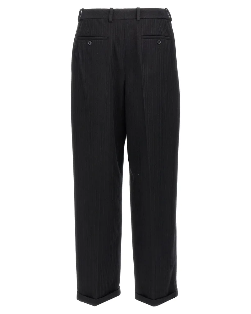 Saint Laurent Men's Black Wool Dress Pants Black