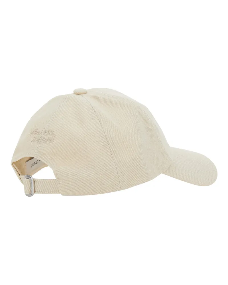 Kitsuné Men's Hat Fox Head White Cotton Cream