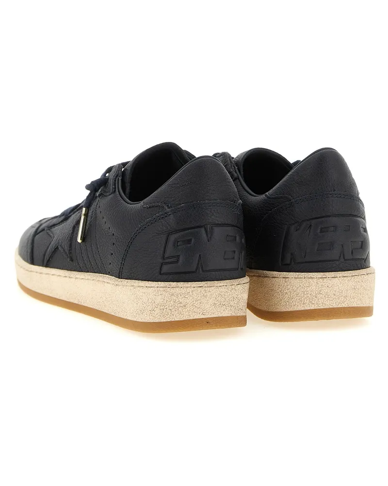 Golden Goose Men's Blue Cowhide Low Top Sneakers Black