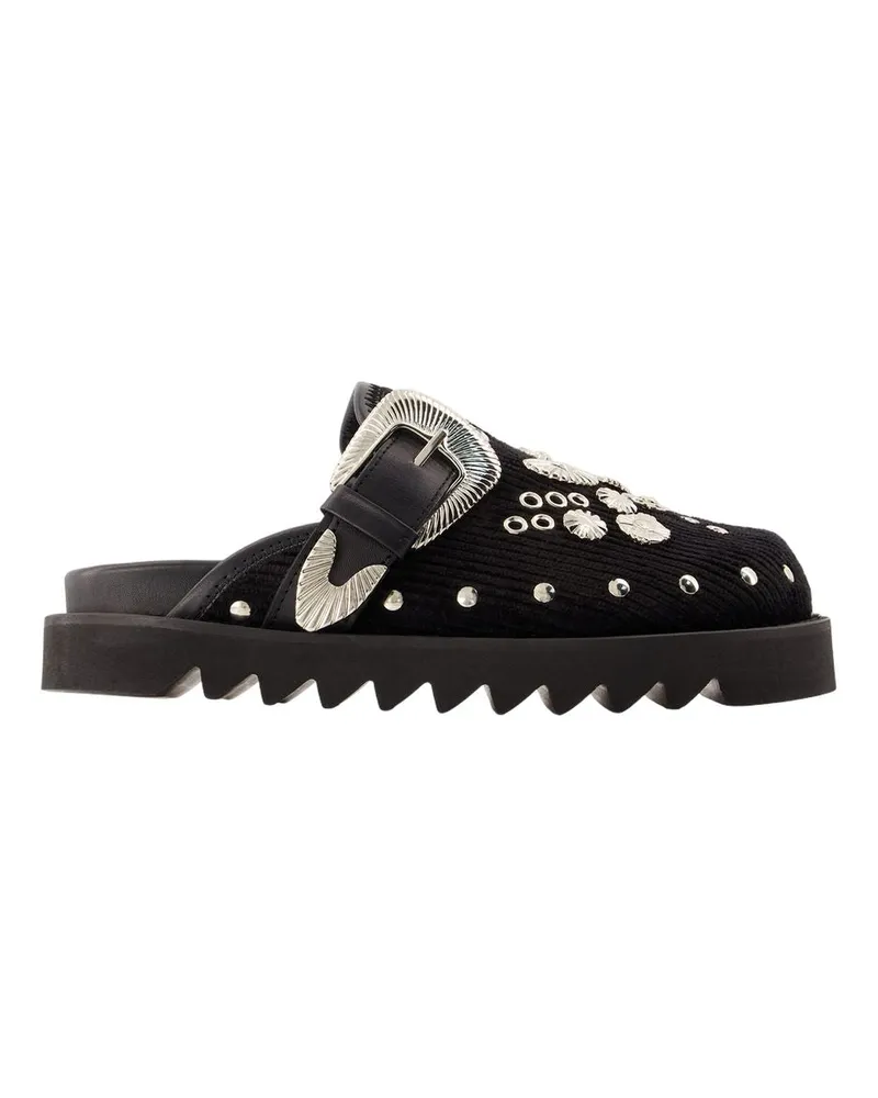 Toga Women's Calfskin Mule Black Black